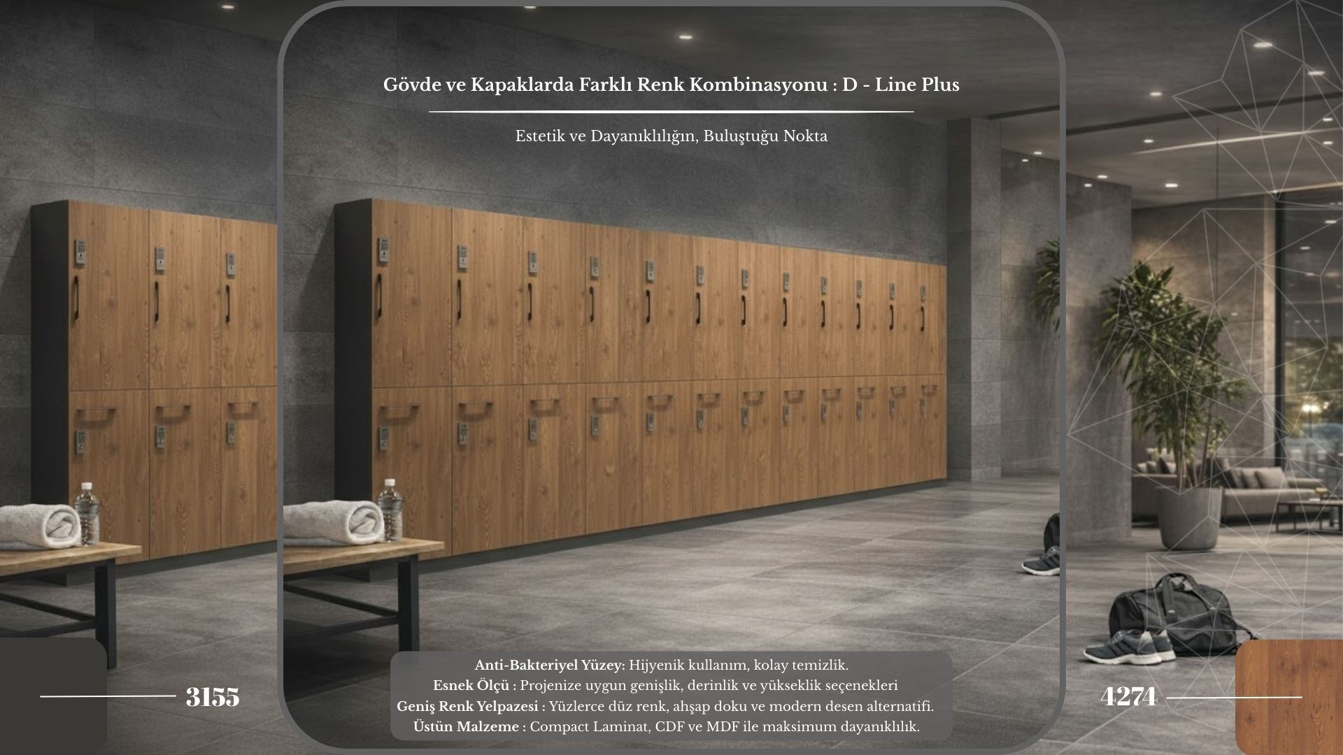 ANASAYFA lamsan kabin d line 2 kapaklı soyunma dolabı